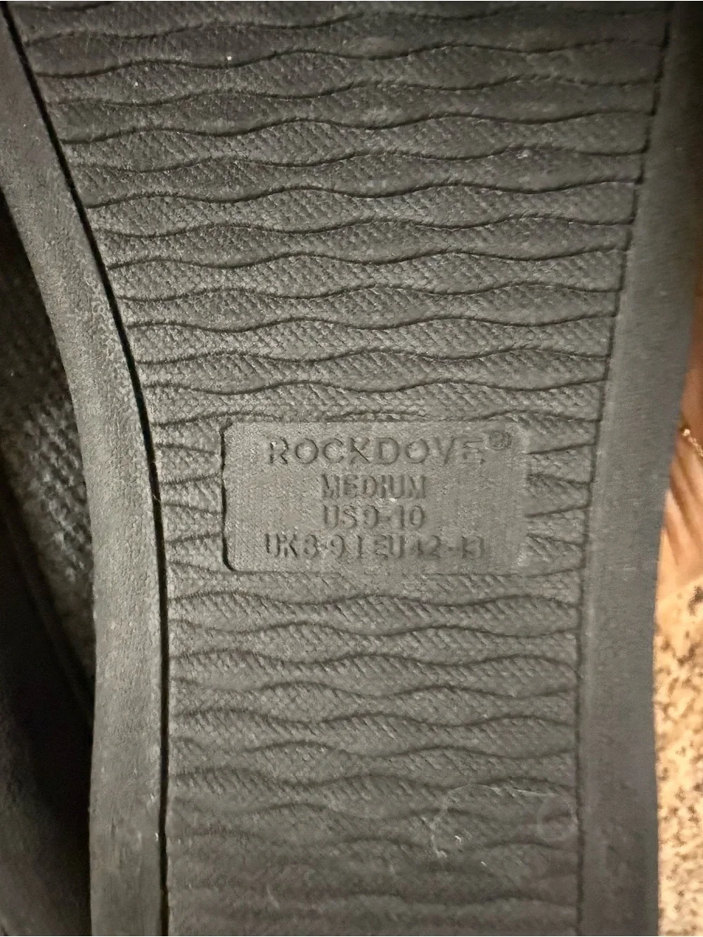 Men's Charcoal Gray Slip-On Slippers with Bright Blue Lining RockDove size 9/10